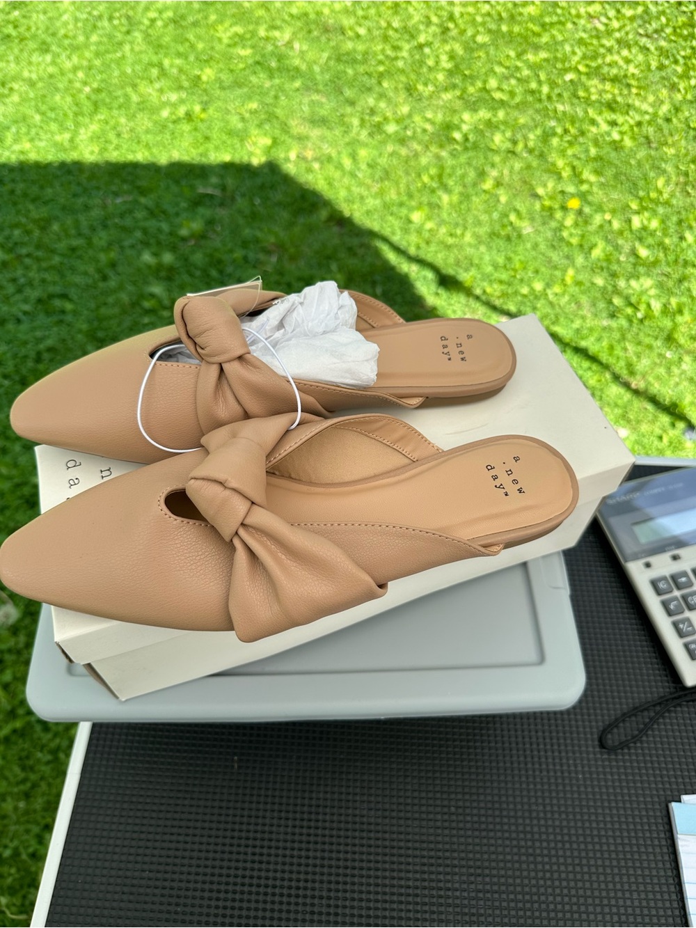 Knot-Detail Tan Women’s A New Day flats